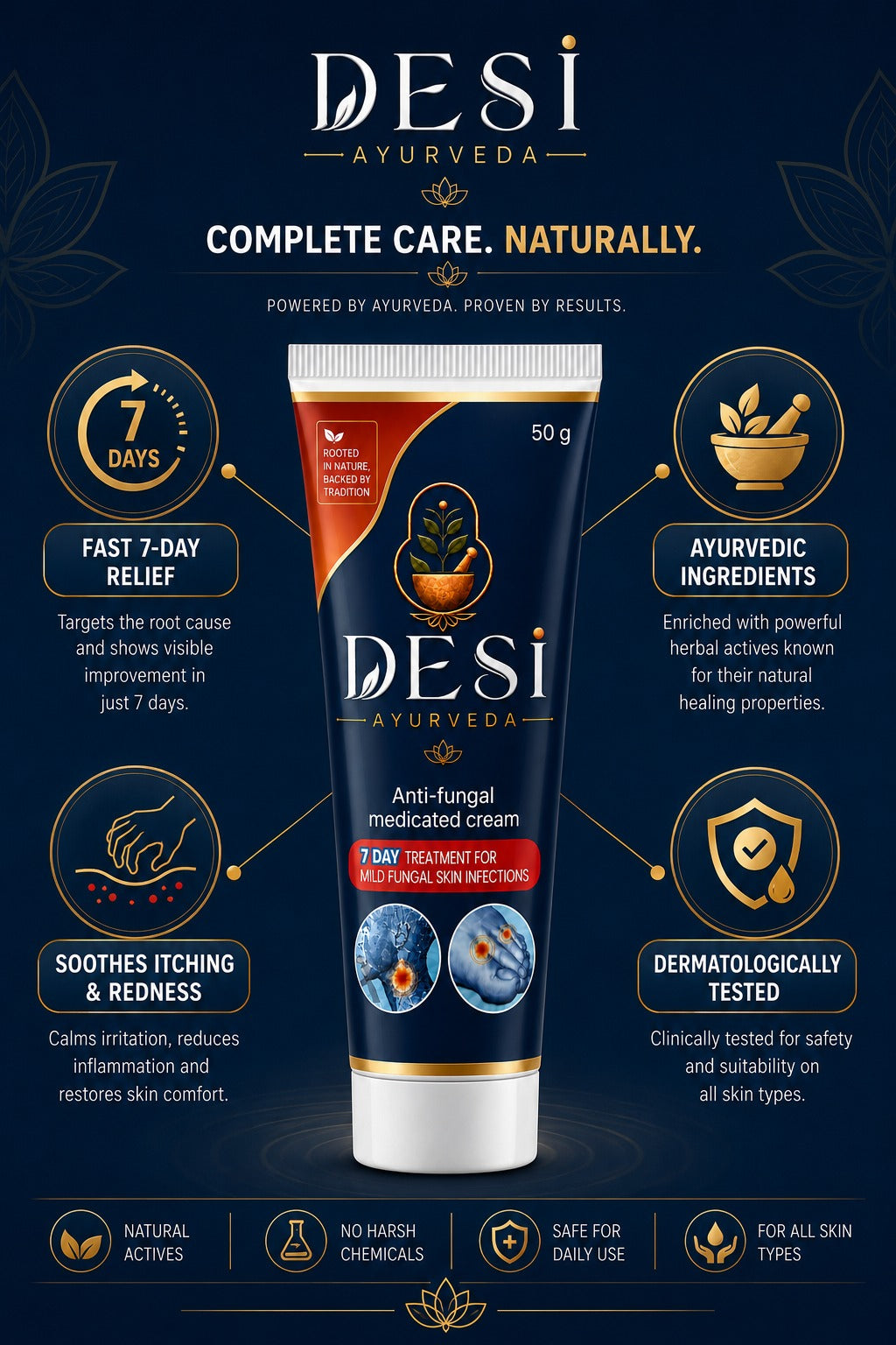 DESI Ayurveda Anti-Fungal Medicated Cream – 50g