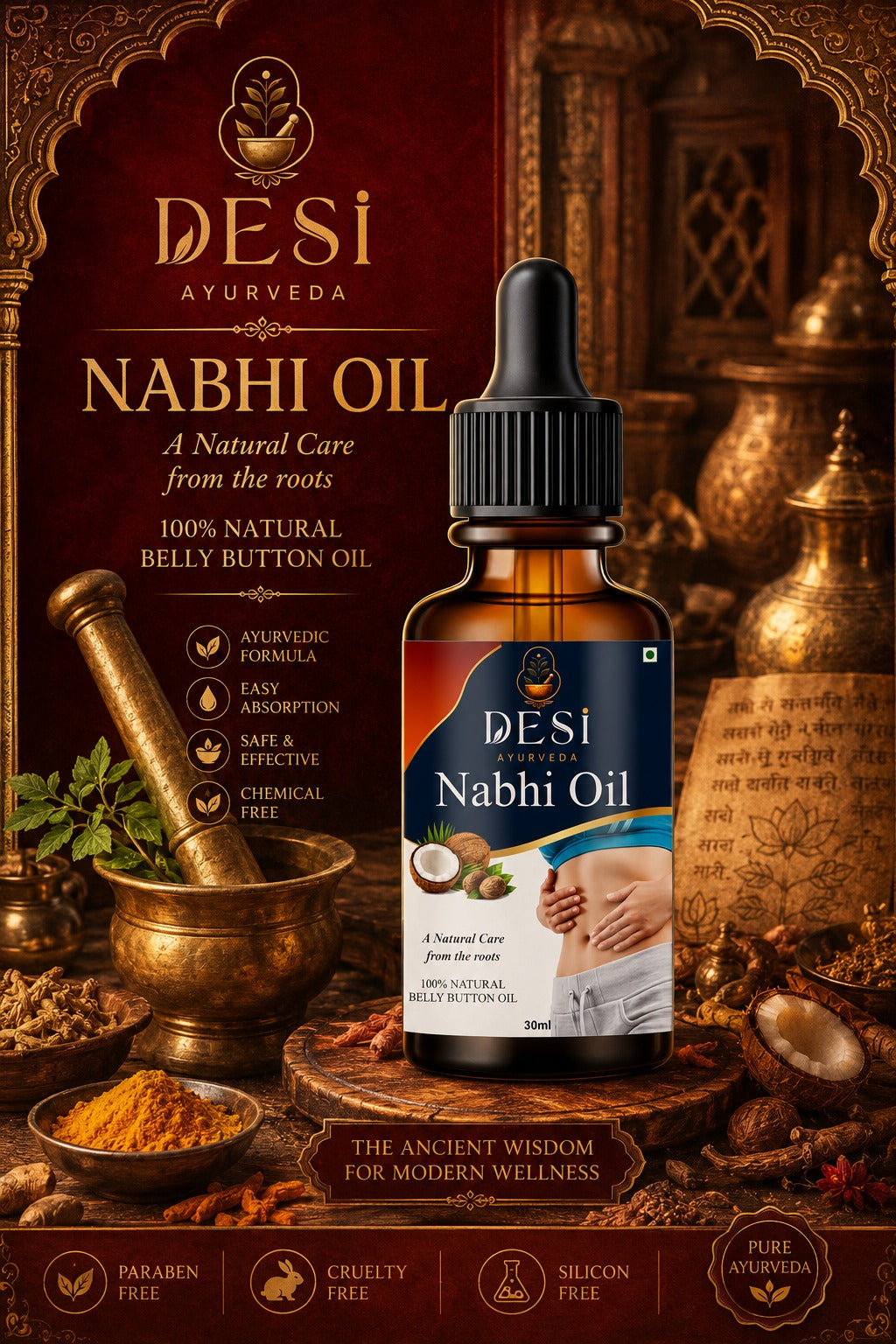 DESI Ayurveda Nabhi Oil-(30ml)