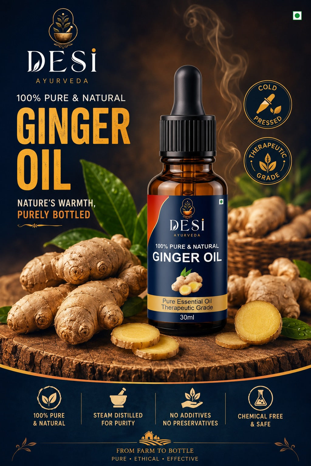 DESI Ayurveda 100% Pure Ginger Oil