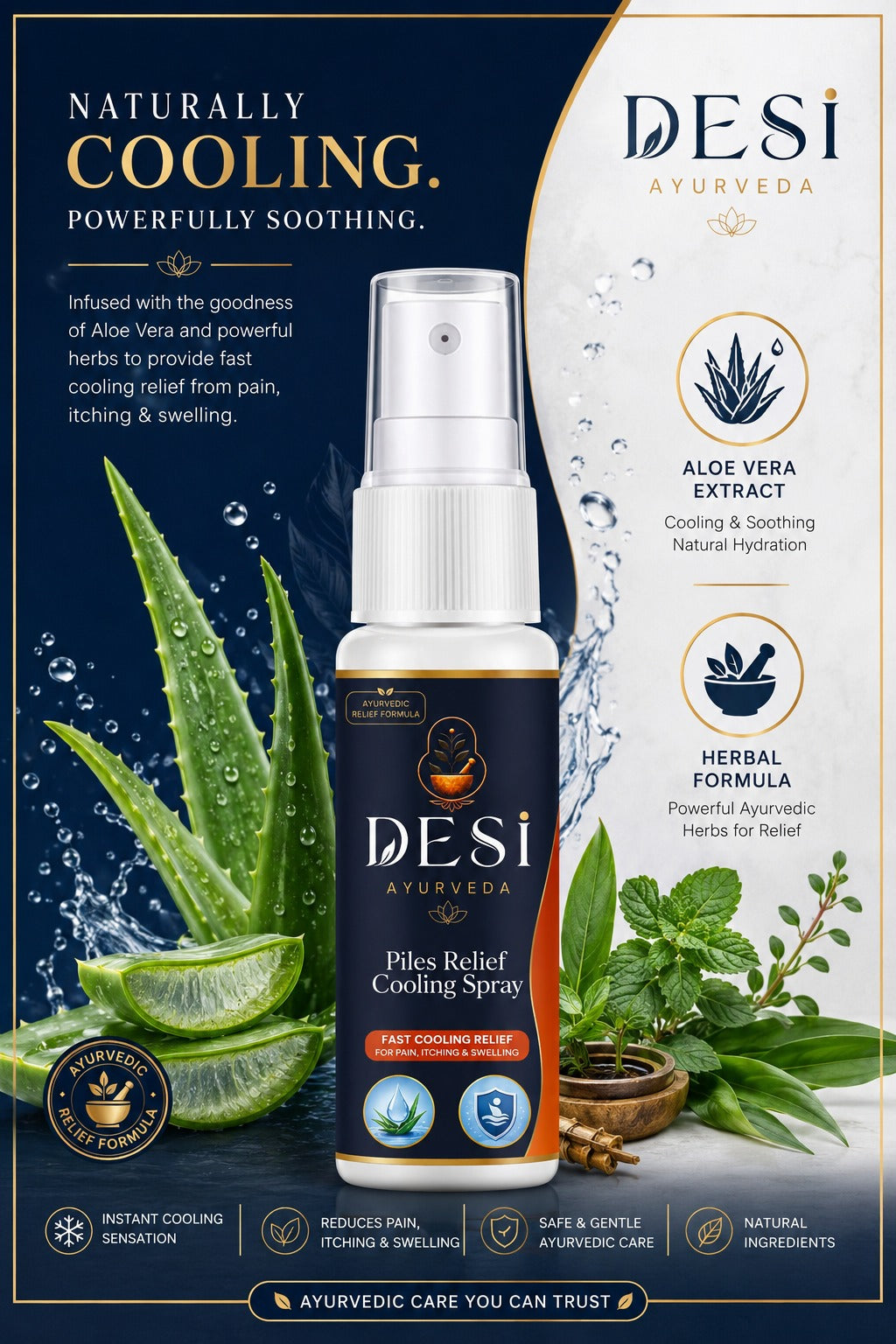 DESI Ayurveda Piles Relief Cooling Spray