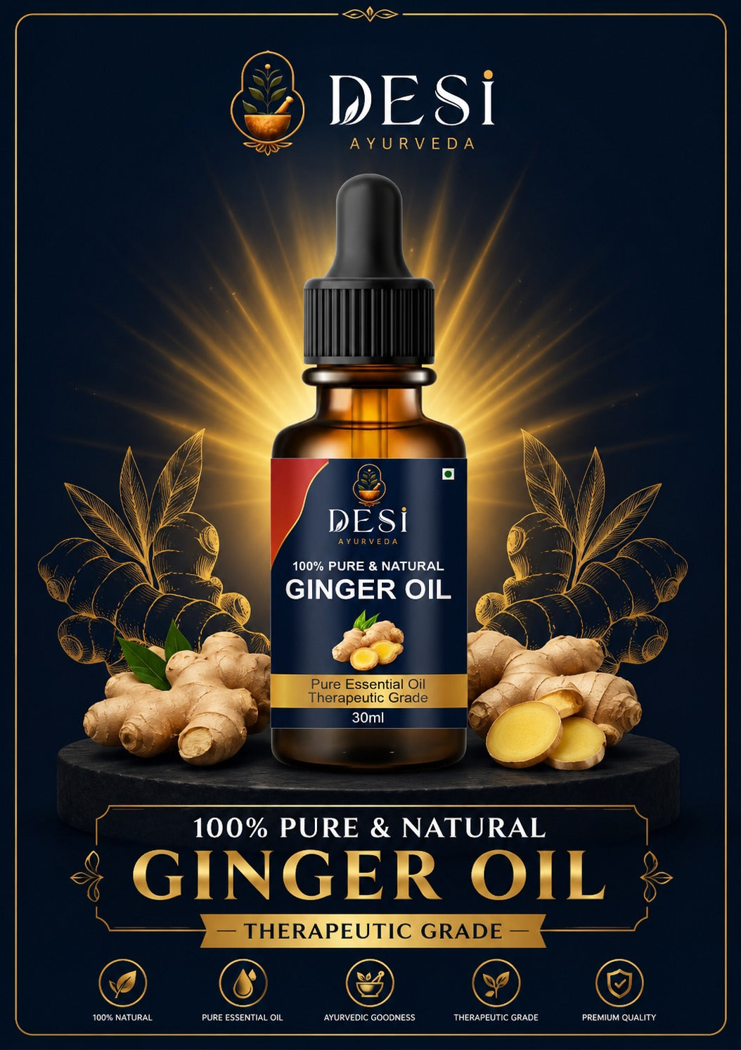 DESI Ayurveda 100% Pure Ginger Oil